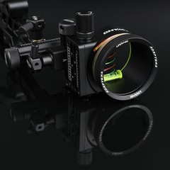 5Pin CompoundBow Sight 0.019" Micro Fiber Adjustable 4X 6X 8X Lens Archery