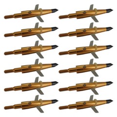 12Pcs Yellow Swhacker Broadhead 100Gr 1.75″ Cut Arrow Tips Compound Bow Crossbow