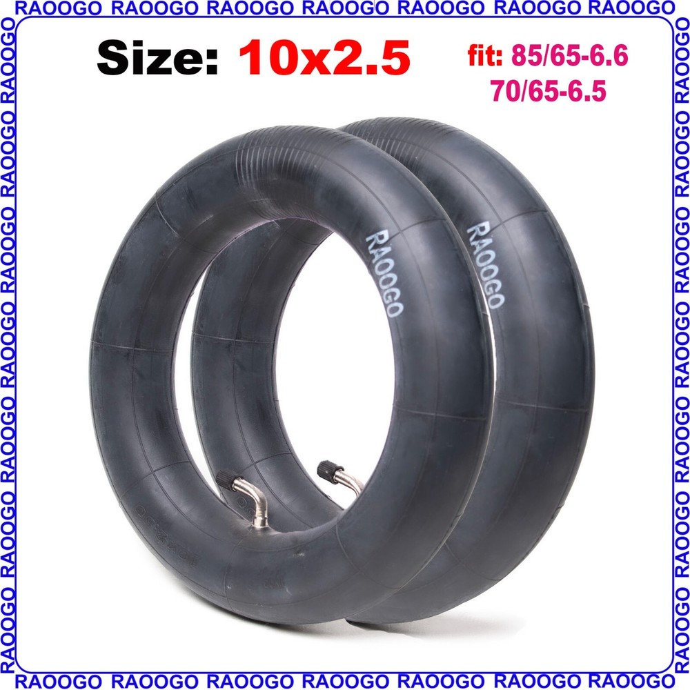 2PCS 10×2.5 & 10×2.50 Inner Tube fit 10×3 & 255×80 & 80/65-6 Electric Scooter