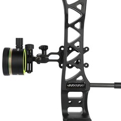 5Pin CompoundBow Sight 0.019" Micro Fiber Adjustable 4X 6X 8X Lens Archery