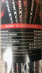 Carbon Express Arrows Maxima Red Badlands (12) Shafts 250 MPN 50975