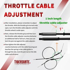 41.3″ Throttle & Idle Cable Kit for 2000-2006 Touring 12″ Handlebar, 2007-201…