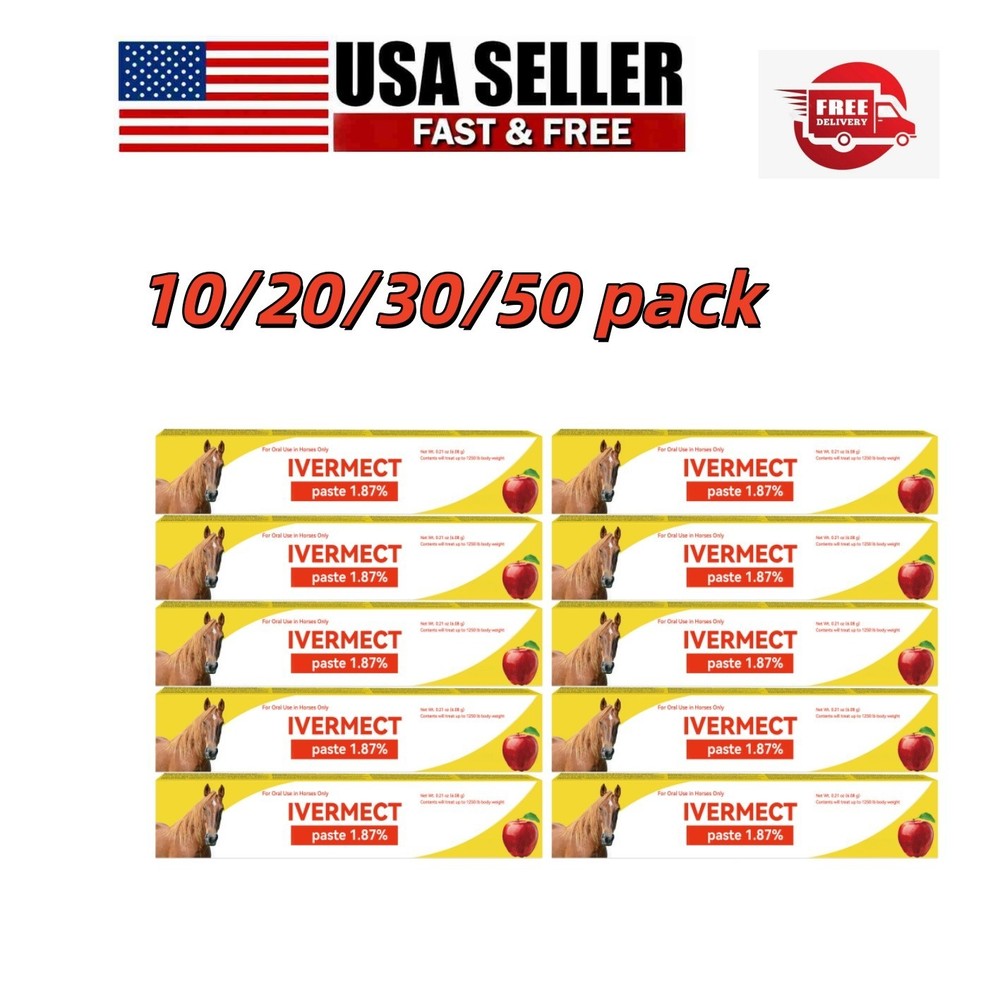 New Paste Wormer Horse Dewormer Apple Flavor US Free Shipping EXP01/2028