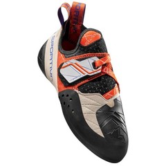 Excellent La Sportiva Solution Women’s Climbing Shoes, White/Lily Orange, W39