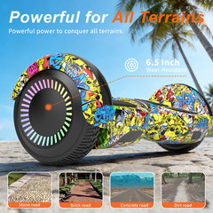 Commugo Hoverboard Self-Balancing Scooter Hoverboard UL 2272 Bluetooth for Kids