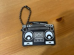 Osiris Skateboarding Retro Boom Box Shoe Tag Keychain Purse Fob (C)