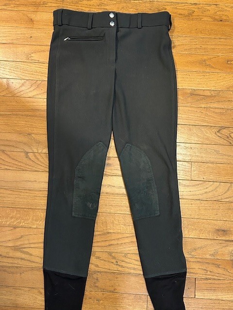 Tuffrider Breeches set of 2 pair 28R. Ribbed with knee patch. Tan, Charcoal