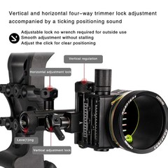 5Pin CompoundBow Sight 0.019" Micro Fiber Adjustable 4X 6X 8X Lens Archery