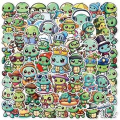 60 Pack of Cute Cartoon Turtle Stickers for Laptop/Water Bottle/Phone Case/iPad