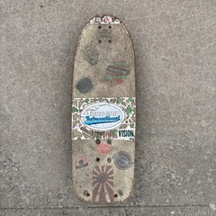 Vintage Sure-Grip International 80’s Skateboard Deck Kilroy Was Here Rasta Wheel