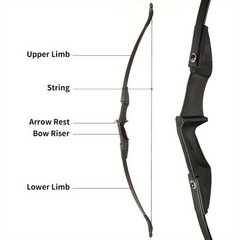 40lbs Archery Takedown Recurve Bow and Arrows Set Right & Left Handed Long Bow