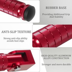 M8 Motorcycle Folding Rearsets Foldable Motorbike Footrest Bicycle Type B Red