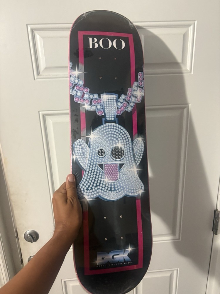 DGK Iced Out Boo Ghost Skateboard Deck Bling 8.25