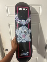 DGK Iced Out Boo Ghost Skateboard Deck Bling 8.25