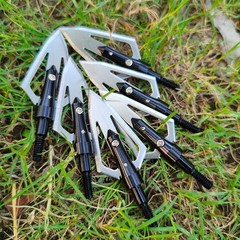 Archery 100 Grain Hunting Broadheads Arrowheads Arrow Heads Tips for Shooting