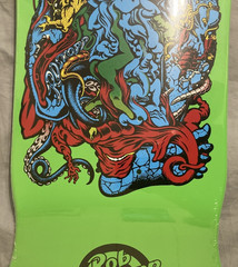 New Santa Cruz Rob Roskopp Target 5 Fluorescent Green Reissue Skateboard Deck