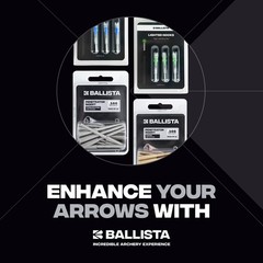 BALLISTA STING Carbon Bolts 13″ OD 6mm for Ballista Bat Pistol Crossbow (6 Pack)