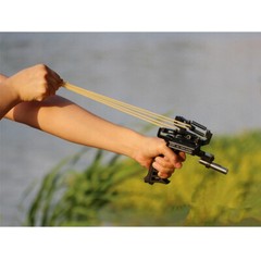 Hunting Fishing Slingshot Heavy Duty High Velocity Catapult Laser Shoot Set