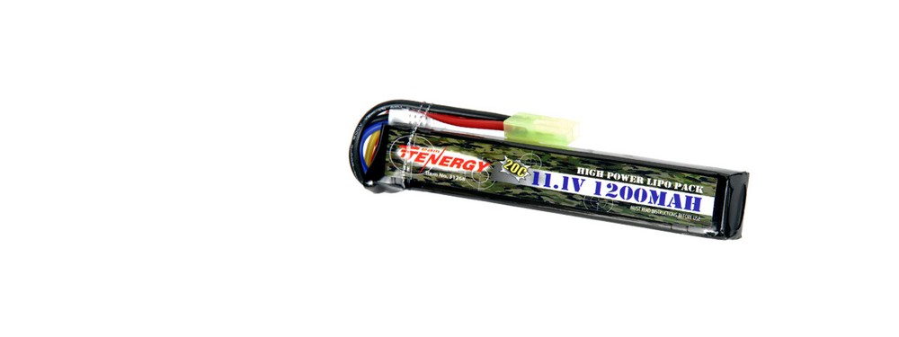 Tenergy LiPo11.1V1200S Stick Airsoft Gun Battery Pack
