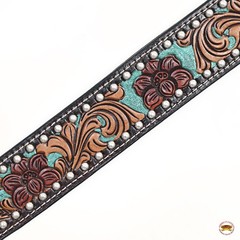 Western Headstall and Breast Collar Set HILASON Tooled Leather Horse Bridle Tack