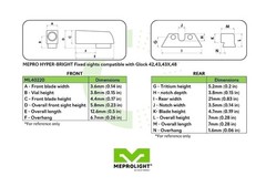 MEPROLIGHT Hyper-Bright Night Sights Compatible with Glock 19 Glock 17 Glock…
