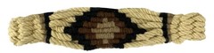 Showman Cream Mohair Wool Bronc Halter w/ Brown Southwest Design