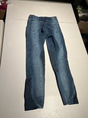 Lemieux Breeches Women’s 22 UK 6 Blue Denim Equestrian Knee Riding Nylon 24×24.5