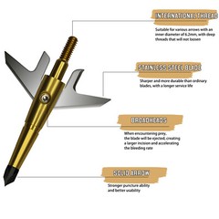 1 Dozen Swhacker Broadheads 100Gr 1.75″ Cut Compound Recurve Bow Crossbow Tip