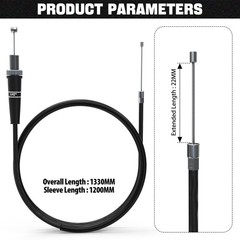 1PZ GS1-T10 Heavy Duty 7/8″ 22mm Twist Throttle Grips Cable for CRF KLX TTR 1…