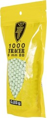 Tracer BBS Glow-in-The-Dark 6mm Airsoft BBS Ammo, 1000 Count