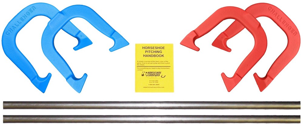 Challenger Highly Durable Pro Pitching Horseshoes- Game Set, Made in USA