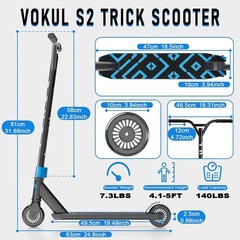 VOKUL Complete Pro Stunt Scooter for Kids, Boys Girls, Teens High Performance…