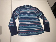 Kerrits Shirt Kids Small Fail Isle Fleece Tech Top 1/4 Zipper Pullover Polyester