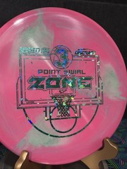 Discraft ESP Swirl Zone 3 Point Swirl Zone Basketball Stamp Pink Disc Golf