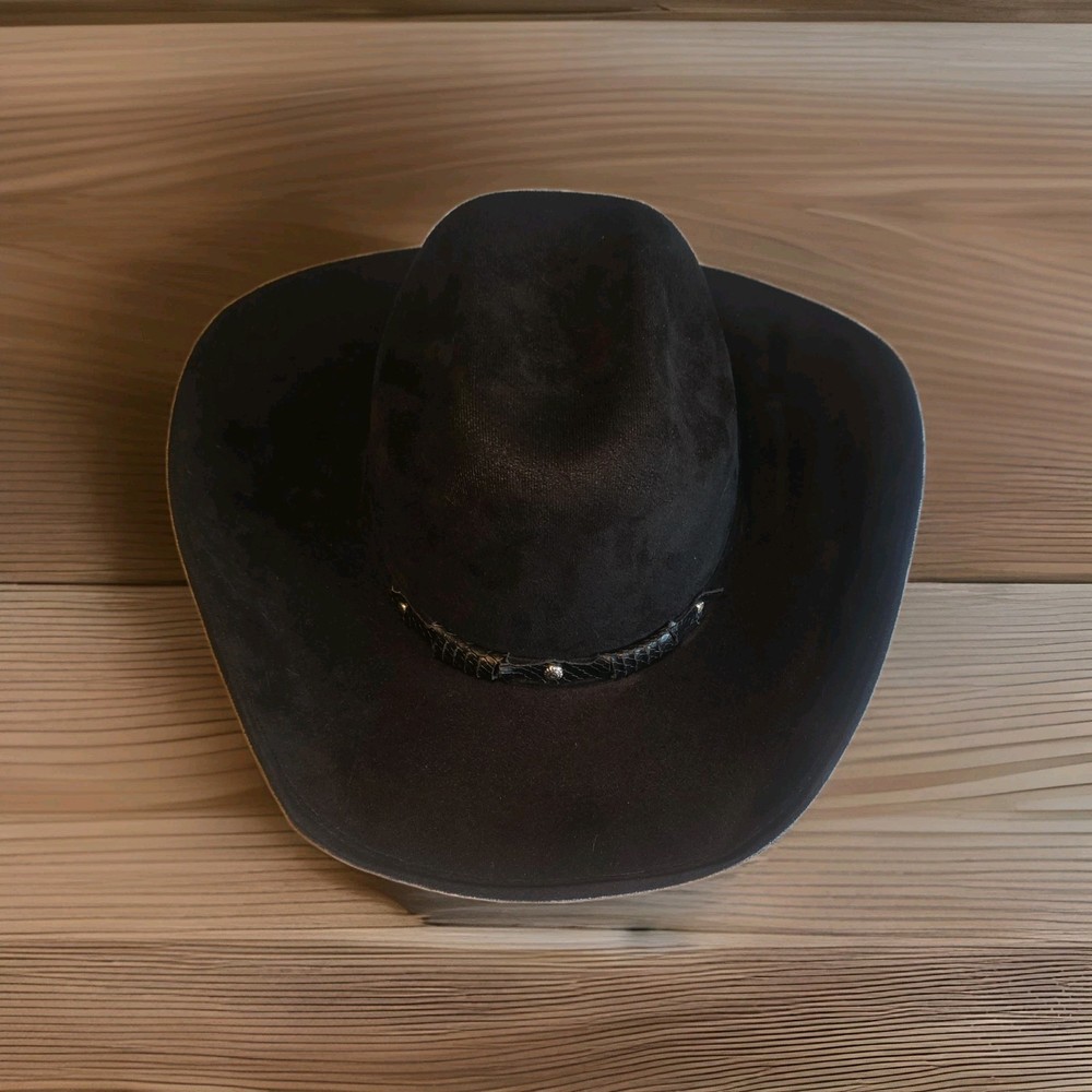 Kingstone Black Western Hat Large Size L Cowboy Ranch Style Fashion Accessory