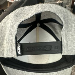 VANS Gray Snapback Cap Skateboarding Cotton Blend One Size Logo Hat