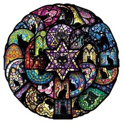 20PCS Mixed Gothic Stained Glass Medieval Black Cats Waterproof Vinyl Stickers
