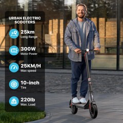 350W ELECTRIC SCOOTER LONG RANGE 30KM 25KM/H HIGH SPEED FOR ADULT APP CONTROL