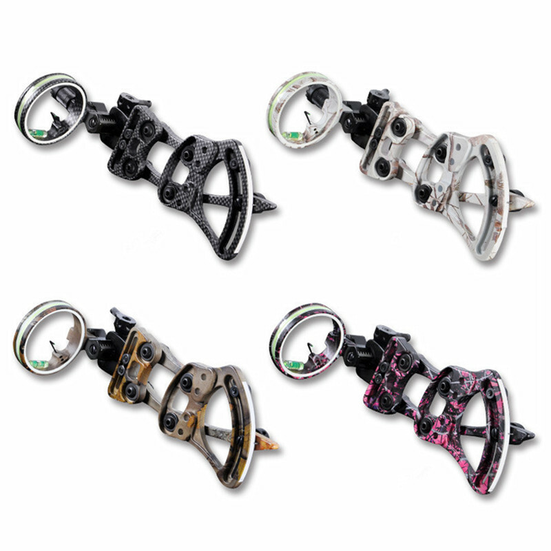 Archery Compound Bow Sight 1 Pin Professional Bow Sight Light Micro Adjustable