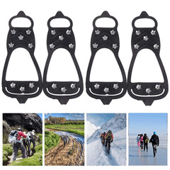 Ice Snow Anti Slip Spikes Grips Grippers Crampons Cleats For Hike Shoes Boot