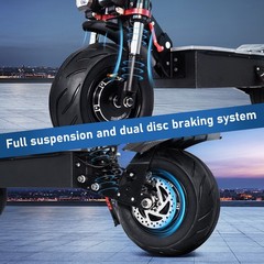 Adult electric scooter, dual motors 5600W, 60V, 38AH, folding design, 12-inch ro