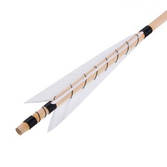 32″ Wooden Arrow 5″ Turkey Feather Archery Recurve Bow Longbow Hunting Shooting