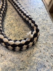 Barrel Reins – Black And White Checkers