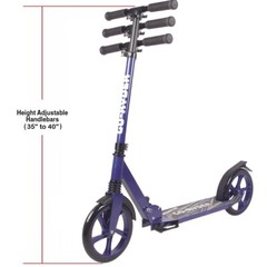 Large 9 inch Wheel Kick/Push Scooter for Adults Teens Easy Folding w/ Suspension