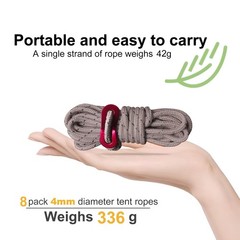 8 Pack High-Reflective Guy Lines 4mm Tent Cords High-Strength Lightweight Cam…