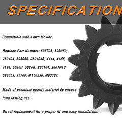 695708 Starter Pinion Gear Replacement (10 Pack) Fit for Briggs & Stratton Lawn