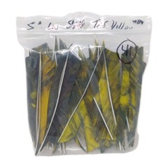 41 Count Archery Arrow Feathers 5″ Left Wing Shield: Camo Tre Yellow