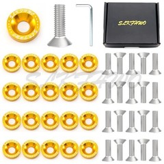 6063-T6 Hard Aluminum Alloy Fender Washer 20 Pieces CNC Precision gold
