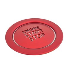 Engine Push Start Stop Button Cover Trim for Toyota Tacoma, Car Accessories Red