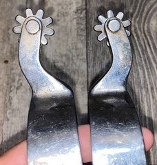 2 1/2 MYLERS TOKLAT F17 WESTERN SPURS WITH SPINNING ROWELS
